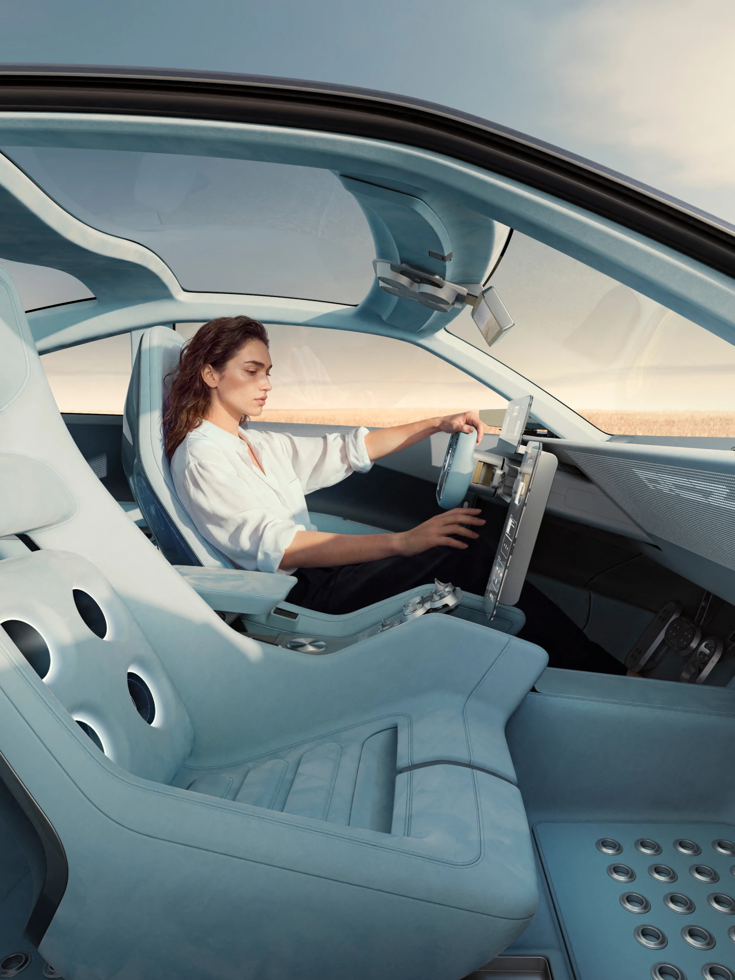 Pantallas flotantes en el interior del PEUGEOT RCZ Vision