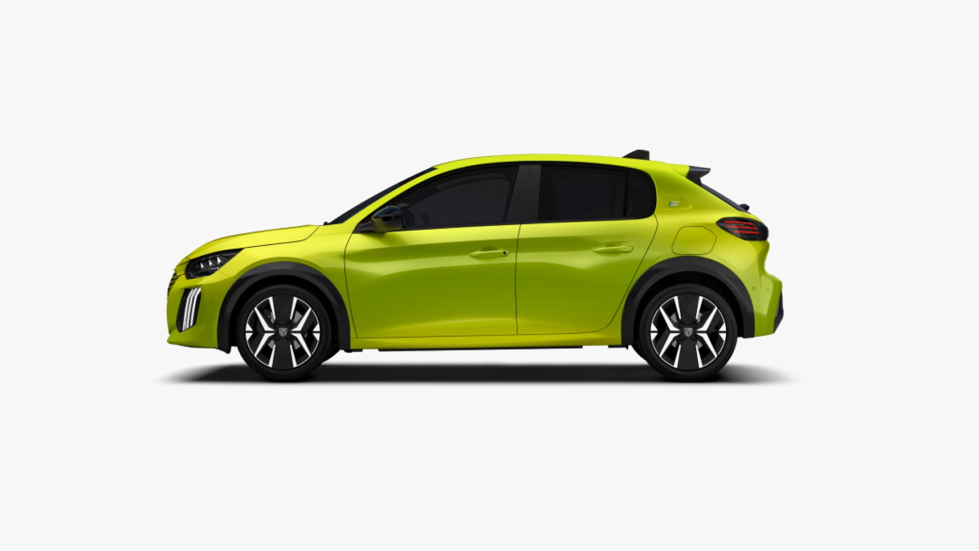 Vista de perfil del PEUGEOT E-208