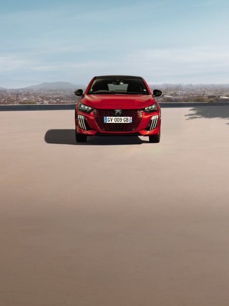 Vista frontal del PEUGEOT E-208