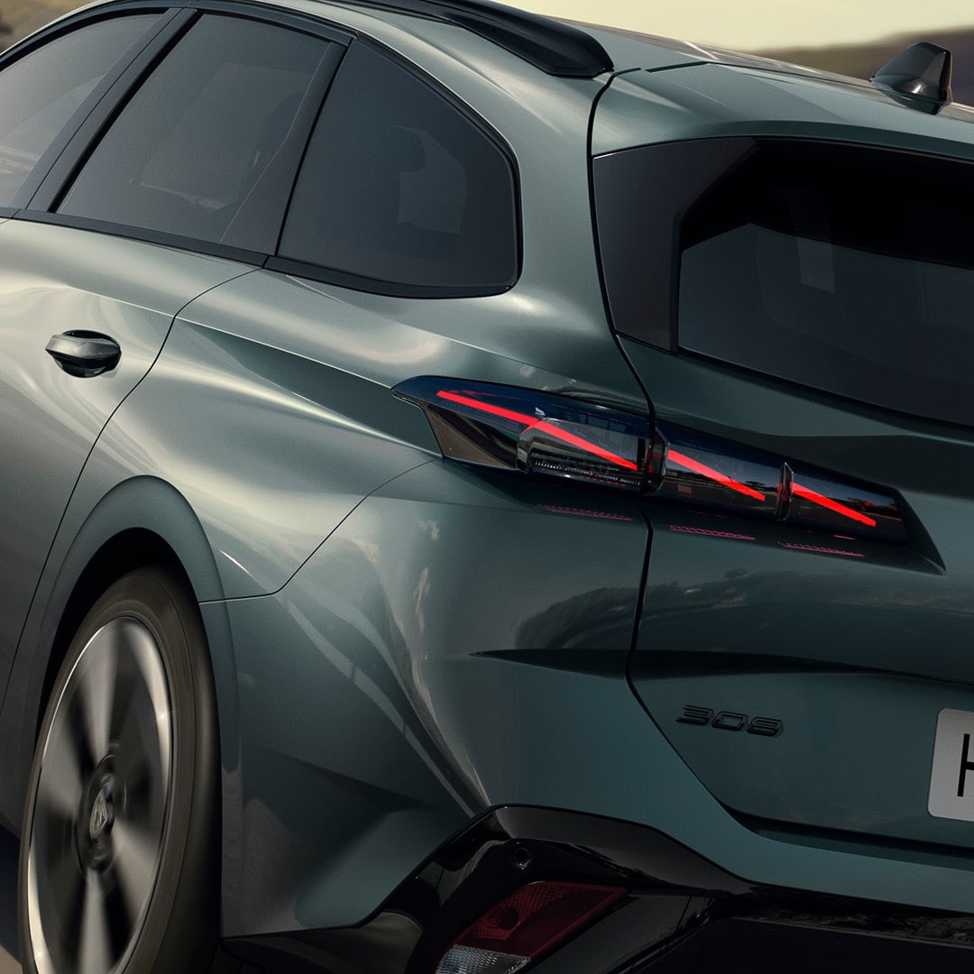 Vista trasera del Nuevo PEUGEOT 308 SW