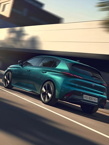 Nueva vista trasera del PEUGEOT E-308