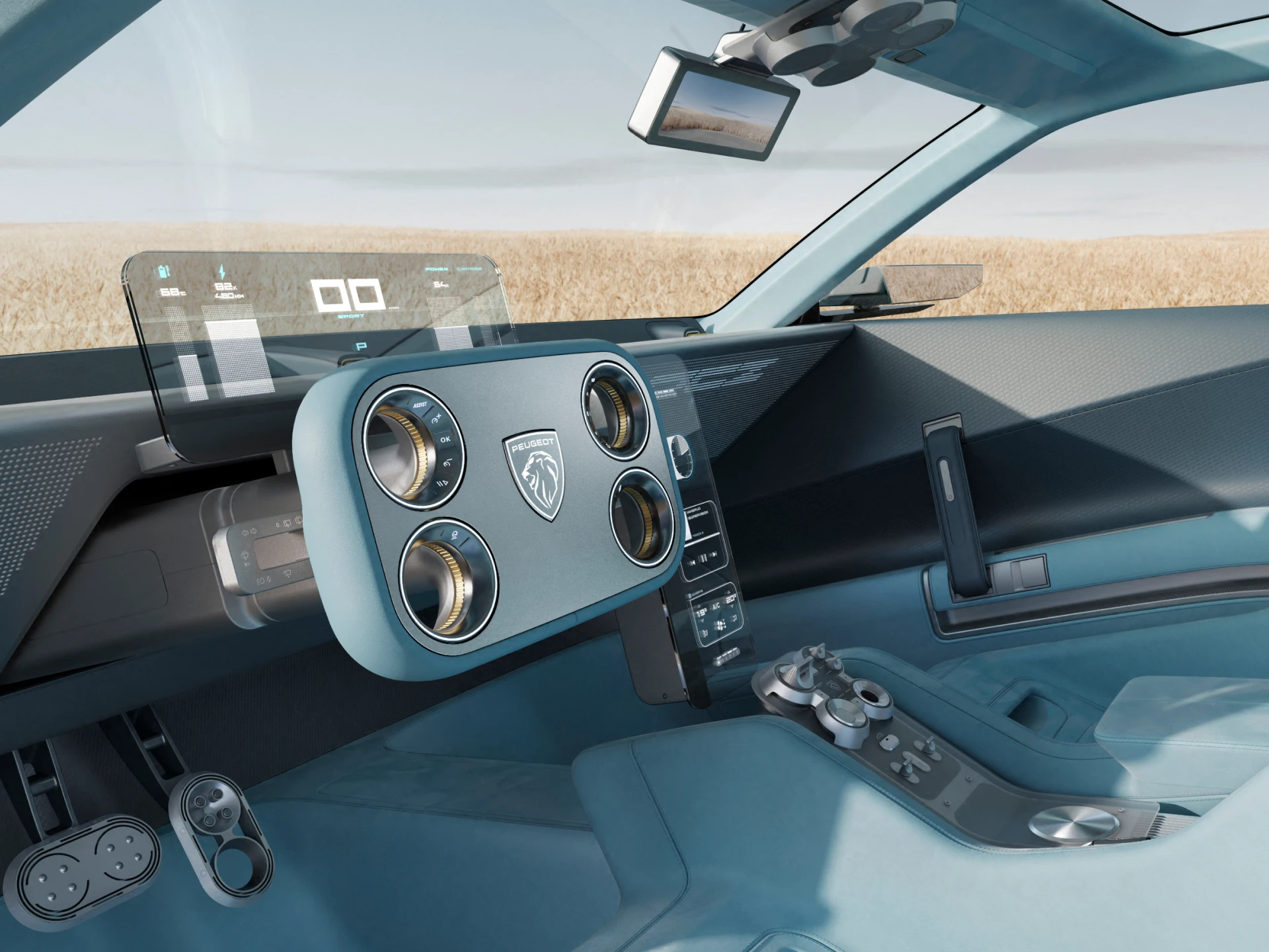 Peugeot RCZ Vision Concept equipado con Hypersquare® y el i-Cockpit transparente