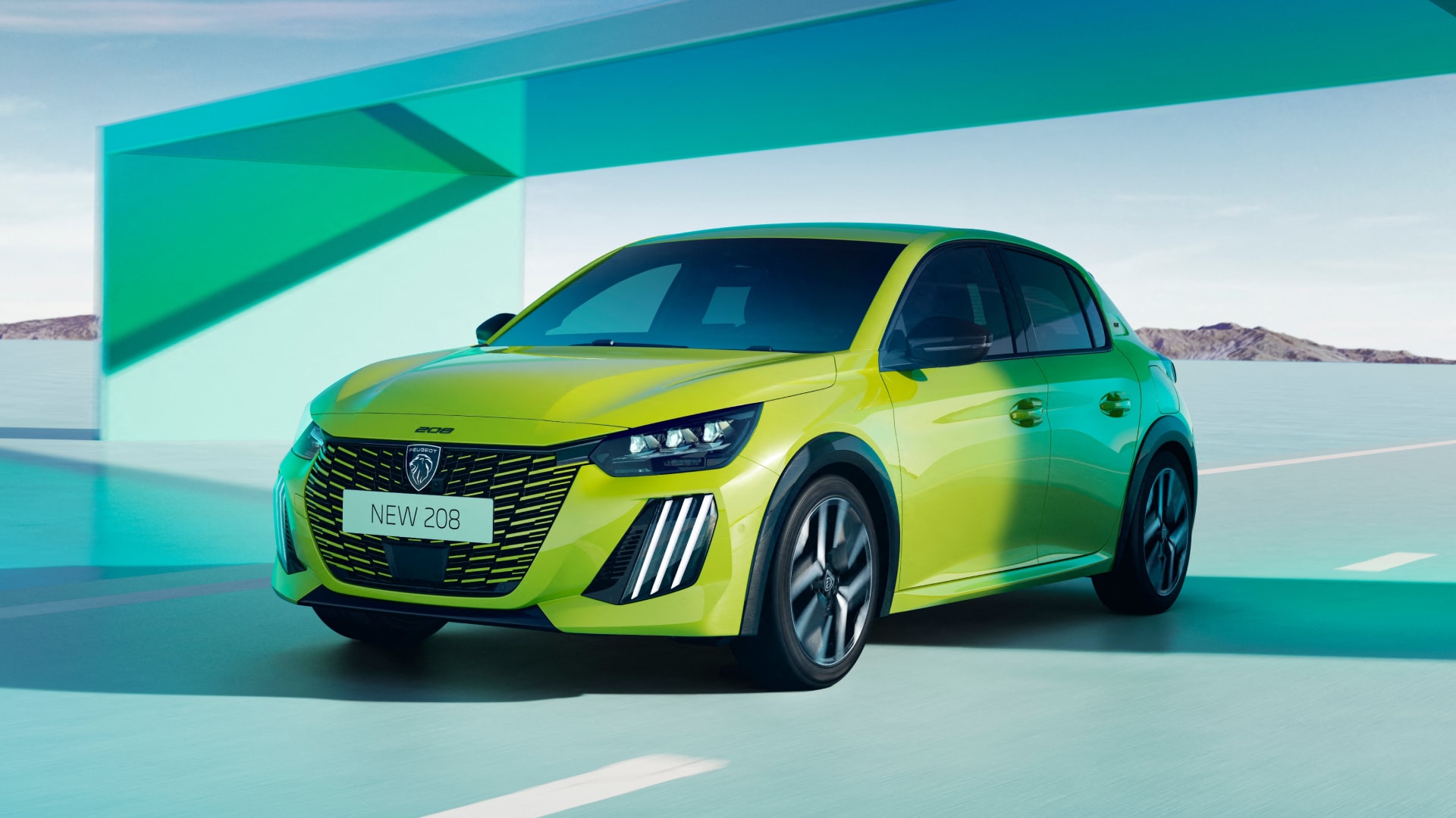 Vista frontal del PEUGEOT 208
